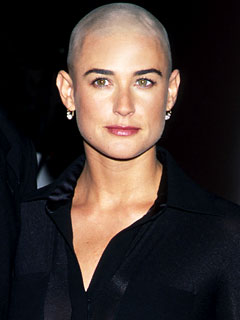 demi moore bald
